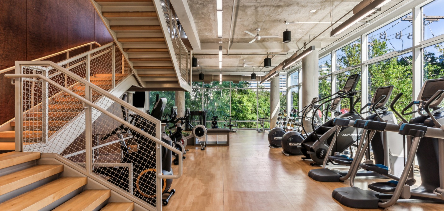 Two-story fitness center