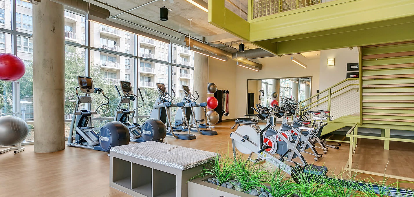 Two-story fitness center